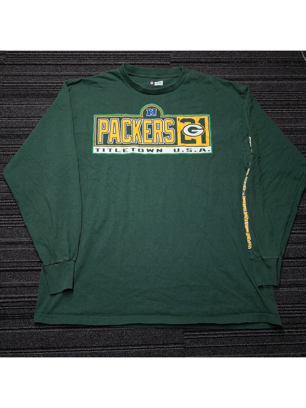 Green Bay Packers Titletown USA Long Sleeve Shirt Mens XL NFL Team Apparel Green